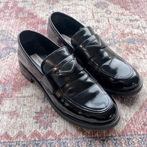 Penny Loafer Steve Madden Black Patent Leather Size 9